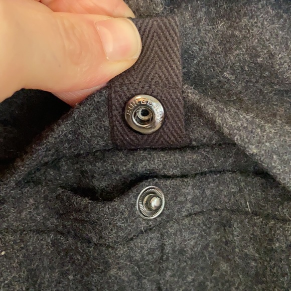 BURBERRY BRIT Grey Woolen Paper Bag Classic Belt Belted Wool Medium Classic Mini - Picture 4 of 10